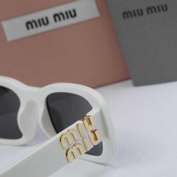 Final Price! Miu Miu MU08ZS 1425S0 White Grey Sunglasses main image 6